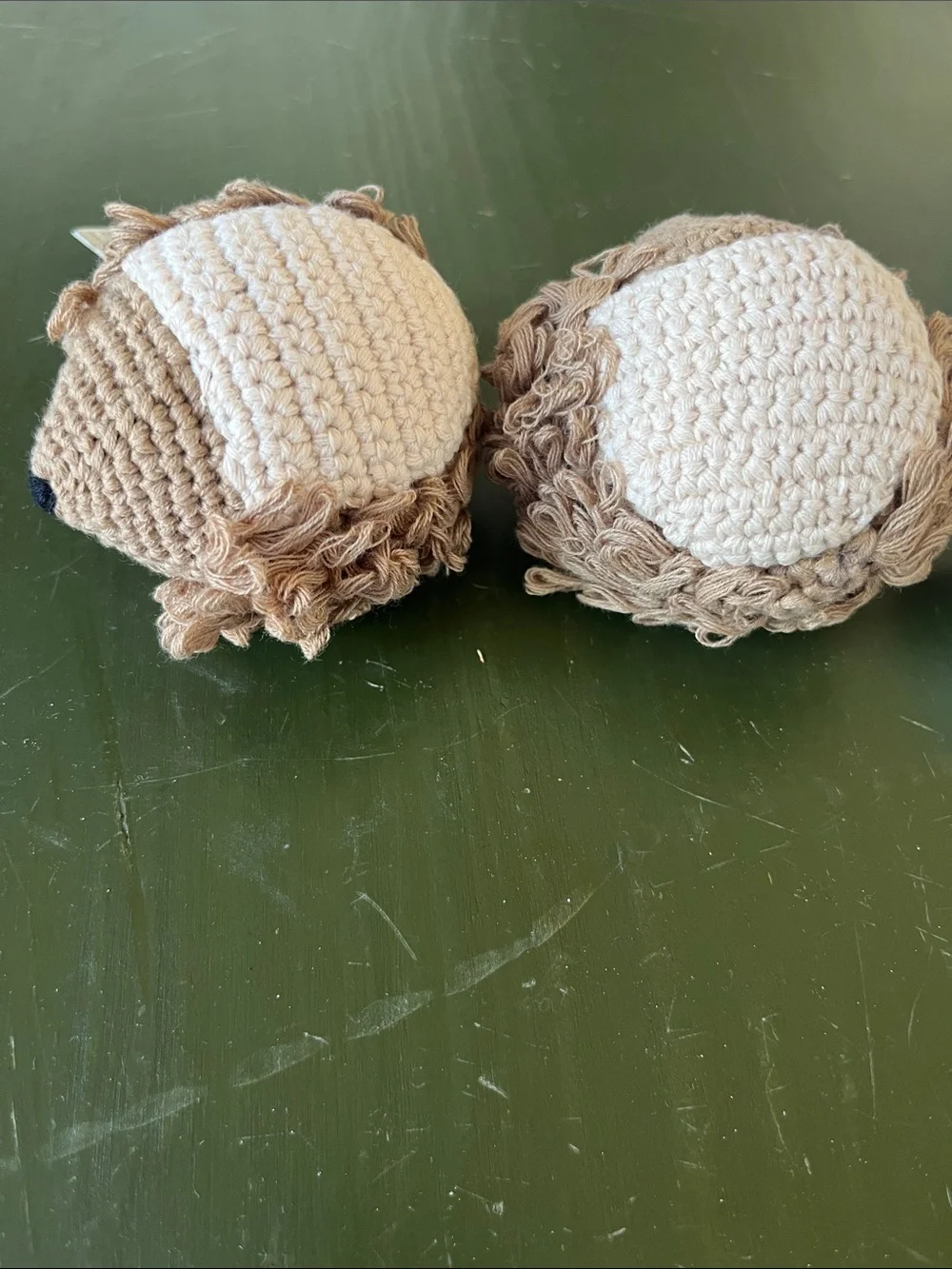 Crocheted hedgehog Ornament or gift attachment.